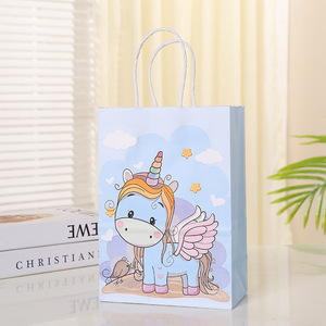 Bolsas de Regalo de Papel con Diseño de Unicornio, para Fiestas de Cumpleaños, Baby Shower, Bolsas de Compras para Niños - Product Image 4