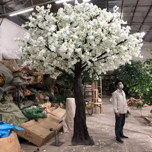 Yirong árvores artificiais decorativas, árvore de cereja artificial com toque real para decoração de casamento, para áreas externas