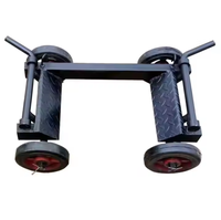 Grandes roues roues auxiliaires noires utilisation véhicule de sauvetage routier roue de véhicule mobile chariot Jack