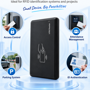 เครื่องอ่าน RFID แบบ USB แบบเสียบใช้งานได้ทันที ความถี่คู่ 125kHz 13.56MHz เครื่องอ่านบัตรสมาร์ทการ์ดสำหรับการจัดการห้องสมุดและการยืนยันตัวตน - Product Image 2