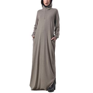 Kaftan personnalisé pour femmes, robe longue noire de Dubaï avec capuche et poche - Product Image 1
