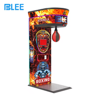 Machine de boxe à monnayeur BLEE avec sac de frappe et testeur de force, affichage numérique LED du score pour centre de jeux et parc d'attractions