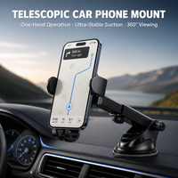 Support de téléphone portable pour voiture à ventouse pour pare-brise et tableau de bord, fixation rapide à une touche, maintien stable, vente en gros