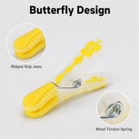 Pinces à linge en TPR PP pour séchage extérieur, clips souples antidérapants pour corde à linge domestique, usage quotidien intérieur