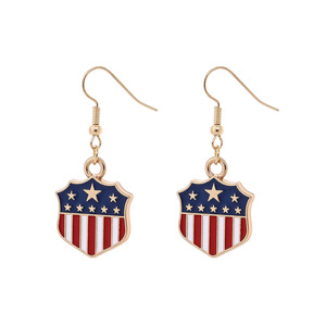 Pendientes de Joyería de Moda para el Día de la Independencia de EE. UU. 2026, Pendientes con Forma de Corazón con la Bandera Estadounidense del <span class=keywords><strong>4</strong></span> de Julio para el 250 Aniversario - Product Image 6