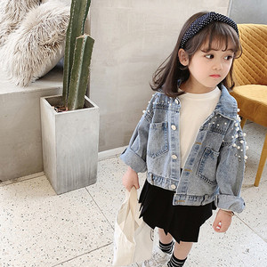 Bambini Giacche di <span class=keywords><strong>Jeans</strong></span> per le Ragazze Del <span class=keywords><strong>Bambino</strong></span> Perle Cappotti di Autunno della Molla del <span class=keywords><strong>Bambino</strong></span> di Modo Dei Capretti Outwear <span class=keywords><strong>Jeans</strong></span> Strappati Jacke - Product Image 3