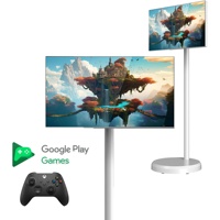 Haushalts-Mobiler Touchscreen Smart-TV Freistehender Drehbarer Ständer Kabelloses Miracast Live-Übertragung Tragbarer Großbildschirm