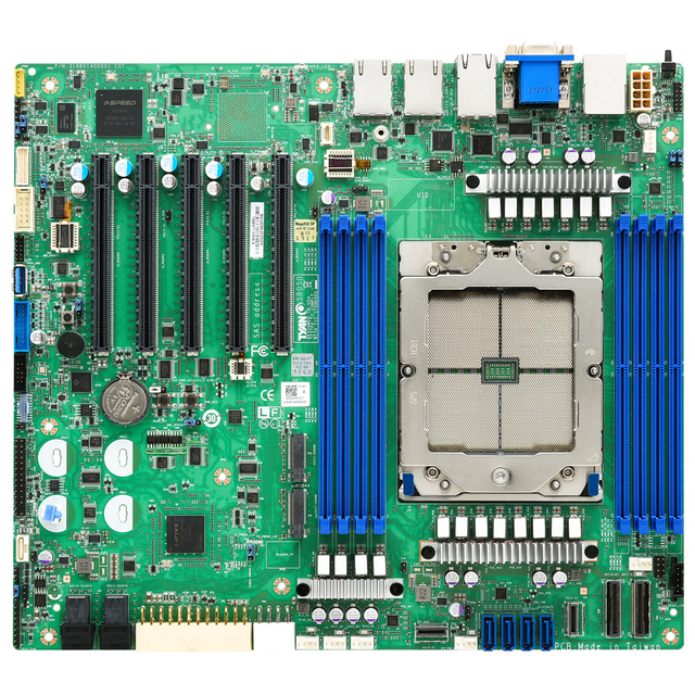 New Cheap SP5 C741 Chipset AMD EPYC 9004/9005 Series Server Motherboard 8 DIMM Slots RDIMM DDR5 2GPU PCIe Gen5 X16 SATA Ports