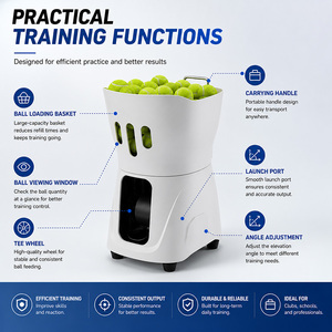 Macchina Professionale Portatile Intelligente per Allenamento <span class=keywords><strong>Tennis</strong></span> con Lanciatore Automatico di Palline Controllato da AI Interna per Pratica del Giocatore - Product Image 4