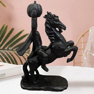 Halloween Headless Horseman Resin Figurine Indoor Decor Durable <b>Animal</b> Shape - Product Image 1