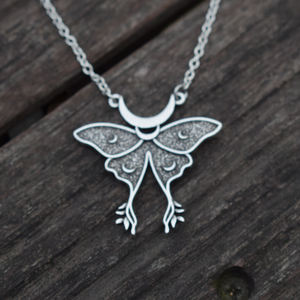 Gothic Luna Moth Necklace <strong>Witch</strong> <strong>Jewellery</strong> - Product Image 6