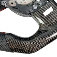 Volant sport en fibre de carbone et cuir personnalisé en forme de D pour Audi A3 A4 A5 S5 S6 RS5 RS6