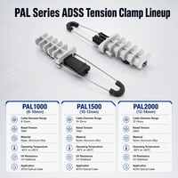 Pince de tension autoportante PAL1500 pour câble ADSS, fixation par cale pour câble à fibres optiques, de 11 mm à 14 mm, directement de l'usine