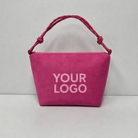 Sac de maquillage portable de luxe à fermeture éclair avec logo personnalisé, grande capacité, organiseur de cosmétiques, pochette pour soins de la peau, parfum, cadeau promotionnel