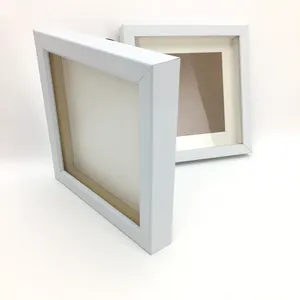 Moldura de sombra branca personalizada, caixa de moldura completa de bilhões de memória personalizada moldura 12x12 10x10