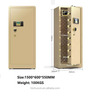 Modern steel <b>safe</b> with multiple <b>locks</b> (<b>key</b>/fingerprint/ electronic) that can be interchanged, suitable for indoor/outdoor use - Product Image 1
