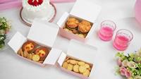Boîtes à biscuits roses, petites boîtes à pâtisserie pour desserts, gâteaux, beignets, tartes, bonbons (6 x 3 x 1,8 pouces, rose)