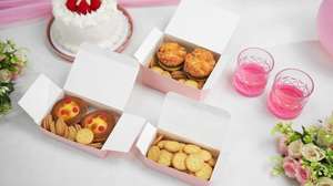 Boîtes à biscuits roses, petites boîtes à pâtisserie pour desserts, gâteaux, beignets, tartes, bonbons (6 x 3 x 1,8 pouces, rose) - Product Image 6