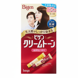 Bigencremton tye 5 acetosella scura crema di colore permanente per capelli senza ammoniaca con campione gratuito - Product Image 1