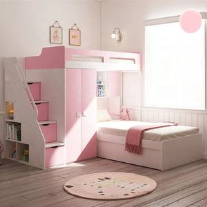 NOVA Ensembles de meubles pour chambre d'enfants <span class=keywords><strong>lit</strong></span> double haut et <span class=keywords><strong>bas</strong></span> <span class=keywords><strong>Lit</strong></span> superposé 3 <span class=keywords><strong>en</strong></span> 1 <span class=keywords><strong>en</strong></span> bois massif moderne <span class=keywords><strong>avec</strong></span> rangement - Product Image 6