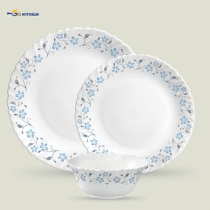 Ensemble de vaisselle en verre opale Tulip Elegance, vaisselle en verre blanc à bords incurvés, ensemble de dîner pour 6 personnes, ensemble de dîner <span class=keywords><strong>Arcopal</strong></span> - Product Image 4