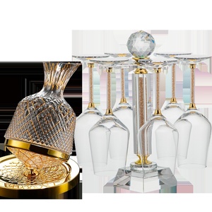 Set di Bicchieri da <span class=keywords><strong>Vino</strong></span> Borgogna di Lusso con Decanter Rotante, Stile Lussuoso, 6-10 Pezzi, Capacità Superiore a 1L, Bicchieri da <span class=keywords><strong>Vino</strong></span> per Casa - Product Image 5