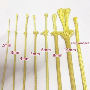 Cordon de traction JILI JL-FS03 en aramide tressé <span class=keywords><strong>double</strong></span> de 3 mm, anti-UV, résistant <span class=keywords><strong>à</strong></span> l'usure, ignifuge, jaune, pour planeur - Product Image 1