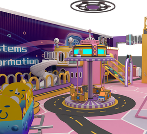 Neon Candy Futuristischer Indoor-Spielplatz-Set Abenteuerpark Buntes Bällebad Rutschen Interaktive Spielstrukturen Metall Kunststoff - Product Image 3