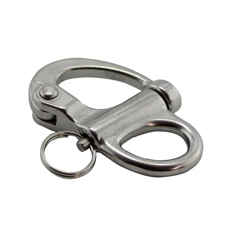 Stainless steel 304 316 fixed bail swivel eye snap shackles