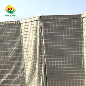 Barrière anti-inondation à trous carrés haute résistance galvanisée à chaud avec construction en géotextile, treillis métallique soudé - Product Image 4