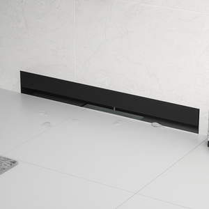 Couvercle mural réversible noir mat, drain de <span class=keywords><strong>douche</strong></span> linéaire à carrelage pour salle de bain - Product Image 2