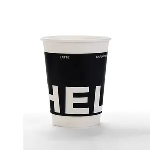 热卖高品质环保一次性12盎司双壁热饮茶杯和咖啡纸杯