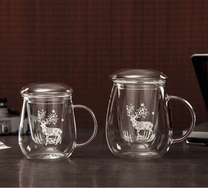 Tazza in Vetro Borosilicato Resistente al Calore <span class=keywords><strong>da</strong></span> 350ml <span class=keywords><strong>con</strong></span> <span class=keywords><strong>Infusore</strong></span> per Tè Sfuso - Product Image 3