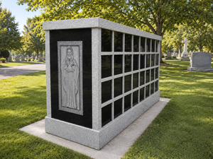 64 niches columbarium Vietnam Cemetery Garden Columbarium Grey Black <b>Stone</b> American Style Tailored Design - Product Image 3