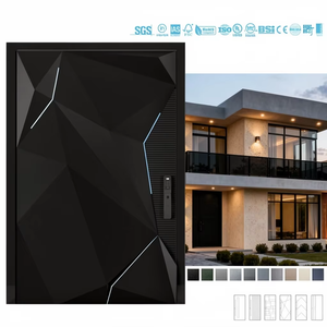 Portes pivotantes extérieures en aluminium moulé selon les normes britanniques, portes d'entrée de luxe pour villa, porte en métal pour entrée de maison, porte principale de sécurité - Product Image 2