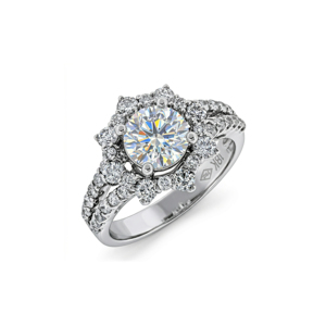Custom S925/10K/14K/18K Solid <b>Gold</b> 2.00 Karat Round Lab Grown Brilliant Cut Diamond Wedding <b>Ring</b> VVS-VS Quality - Product Image 1