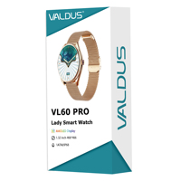 VALDUS 2025 Reloj Inteligente para Mujer VL60 PRO con Pantalla AMOLED, Llamadas BT, Monitor de Salud, Múltiples Modos Deportivos, Smartwatch Redondo para Dama