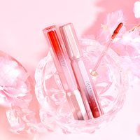 Fournisseur en gros de cosmétiques : Rouge à lèvres liquide mat OEM personnalisé, longue tenue, résistant à l'eau, anti-transfert, avec étui rose