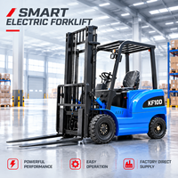 Mini chariot élévateur électrique 1 tonne, moteur à courant alternatif haute efficacité, accessoires en option pour le déplacement de marchandises en usine et atelier