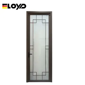 Emodern d Modern tasarım cam banyo kapısı tuvalet alüminyum alaşımlı kanatlı kapılar