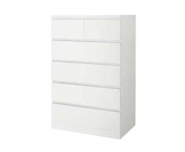 white drawer 5 drawer Storage office drawer chest cabinet