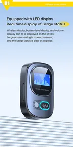 T68 2 In1 BT5.3オーディオレシーバートランスミッターワイヤレスステレオミュージックアダプターサポートTFカード<span class=keywords><strong>TV</strong></span>カー用LCDスクリーンで再生 - Product Image 3