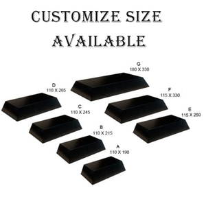 Bloque de exhibición de <span class=keywords><strong>pulido</strong></span> transparente o negro de tamaño personalizado Base de trofeo acrílico de plástico - Product Image 3