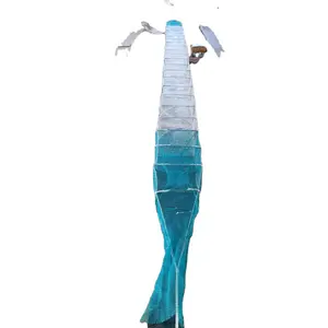 Mavi renk okyanus veya nehir kullanımı karides balık yengeç için özel boyut uzun balıkçılık Pot