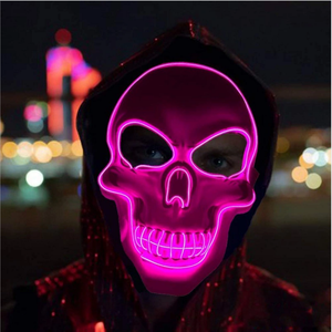 <span class=keywords><strong>Maschera</strong></span> di Halloween <span class=keywords><strong>LED</strong></span> a 7 Colori di Alta Qualità, Disponibile, per Feste, <span class=keywords><strong>Maschera</strong></span> Spaventosa all'Ingrosso, <span class=keywords><strong>Teschio</strong></span> Scheletro Fantasma - Product Image 2
