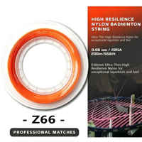 Cordage de badminton en nylon haute résistance Hin Z66, fabrication japonaise, 0,66 mm, qualité supérieure, bobine de 200 m