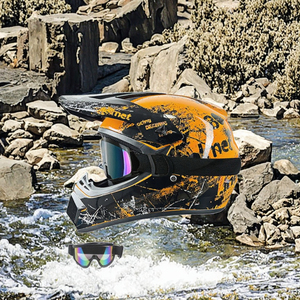 Unisex ABS Volledig Gezicht Racehelm met Klittenbandsluiting voor Volwassenen, Geschikt voor Alle Seizoenen, Mountain Downhill, Gokart, Off-road Motorfiets - Product Image 6
