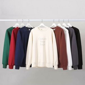 500gsm Custom Luxury Quality Men's O-Neck Fleece Pullover Hoodie Spandex/Polyester Eco-Friendly Loose Fit Autumn Streetwear <b>Drop</b> - Product Image 1