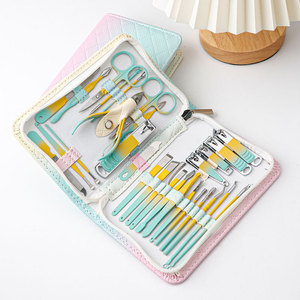 New 30Pcs Màu Hồng Làm Móng Tay Thiết Lập Thép Không Gỉ Phụ Nữ Chuyên Nghiệp Cắt Móng Tay Kit <span class=keywords><strong>Logo</strong></span> Móng Chân Công Cụ Chăm Sóc - Product Image 6