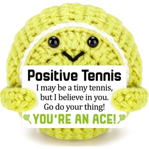 ของตกแต่งเทนนิสโครเชต์แฮนด์เมดสุดฮา ของขวัญสร้างแรงบันดาลใจสำหรับผู้หญิง ผู้ชาย วัยรุ่น เพื่อน ลูกชาย พี่ชาย แฟนสาว และแฟนหนุ่ม - Product Image 4